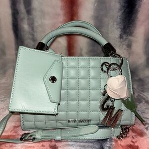 Steve Madden Light Green Quilted Mini Bag